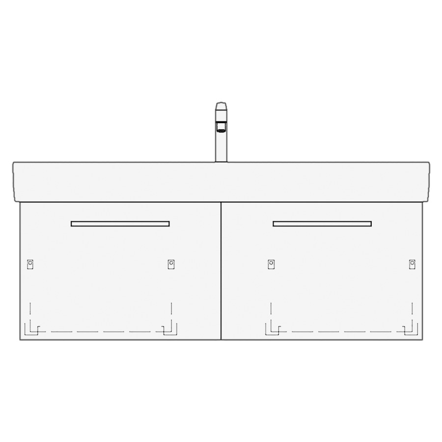 Élément inférieur VAL ASINO
115,0 x 44,0 x 40,0 cm
pour lavabo Val 120 cm
avec 1 robinet, 2 éléments
à chacune 1 tiroir