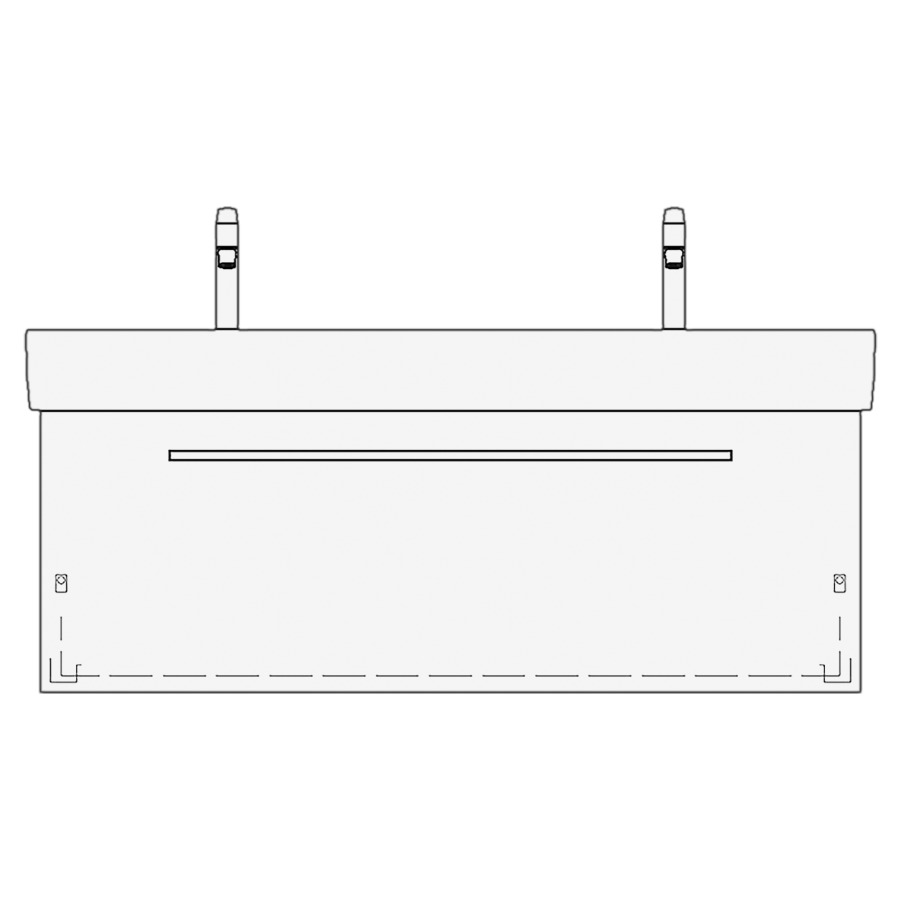 Élément inférieur VAL ASINO
115,0 x 44,0 x 40,0 cm
pour lavabo Val 120 cm
avec 2 robinets
élément à 1 tiroir