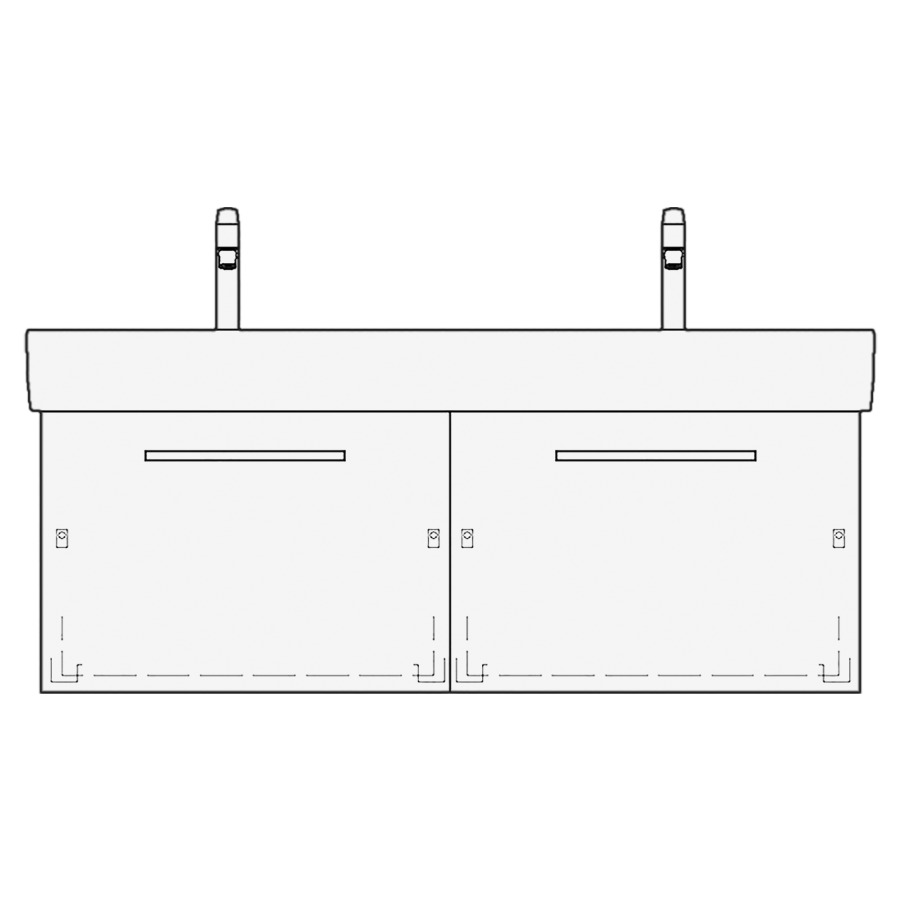 Élément inférieur VAL ASINO
115,0 x 44,0 x 40,0 cm
pour lavabo Val 120 cm
avec 2 robinets, 2 éléments
à chacune 1 tiroir