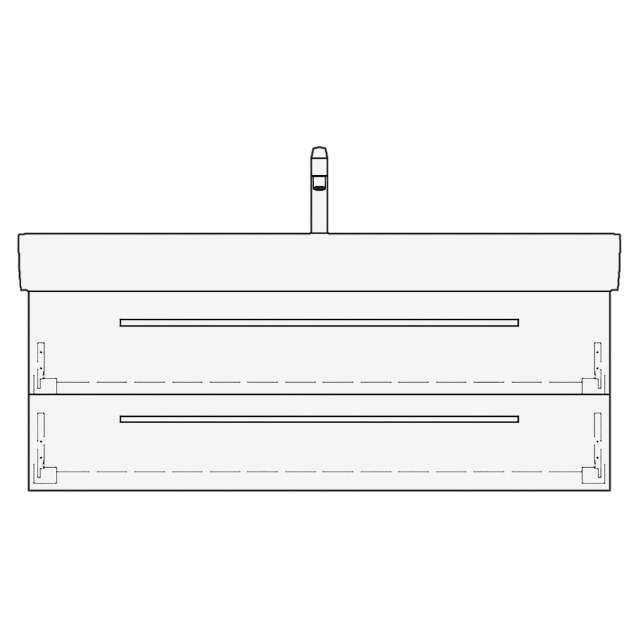 Élément inférieur VAL RANA
115,0 x 40,0 x 39,0 cm
pour lavabo Val 120 cm
avec 1 robinet
élément à 2 tiroirs