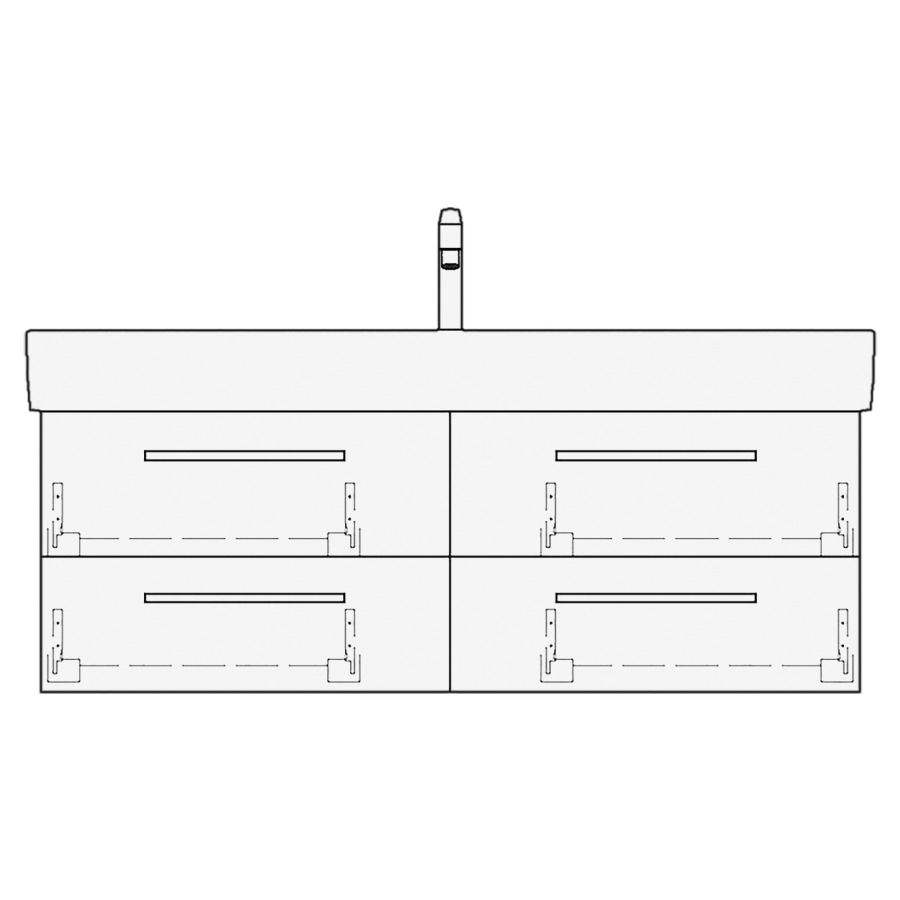 Élément inférieur VAL RANA
115,0 x 40,0 x 39,0 cm
pour lavabo Val 120 cm
avec 1 robinet, 2 éléments
à chacune 2 tiroirs