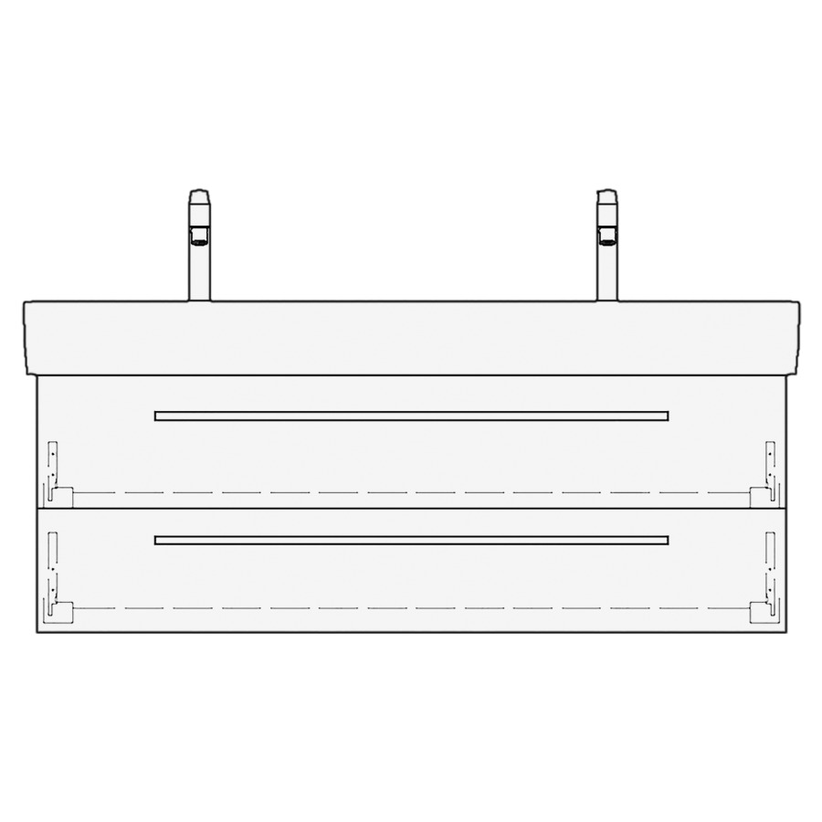 Élément inférieur VAL RANA
115,0 x 40,0 x 39,0 cm
pour lavabo Val 120 cm
avec 2 robinets
élément à 2 tiroirs
