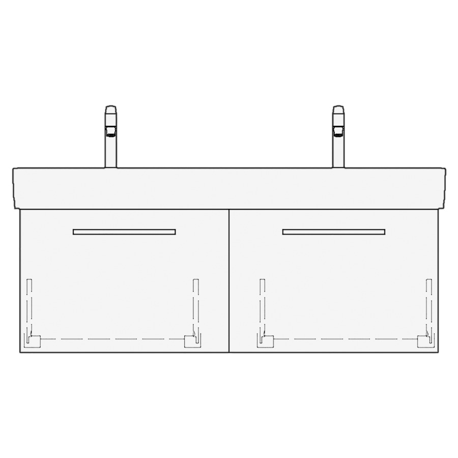 Élément inférieur VAL RANA
115,0 x 40,0 x 39,0 cm
pour lavabo Val 120 cm
avec 2 robinets, 2 éléments
à chacune 1 tiroir