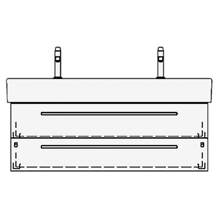 Élément inférieur
MEMENTO/2.0 RANA
114,0 x 40,0 x 44,0 cm
pour lavabo Memento 120 cm
avec 2 robinets
élément à 2 tiroirs