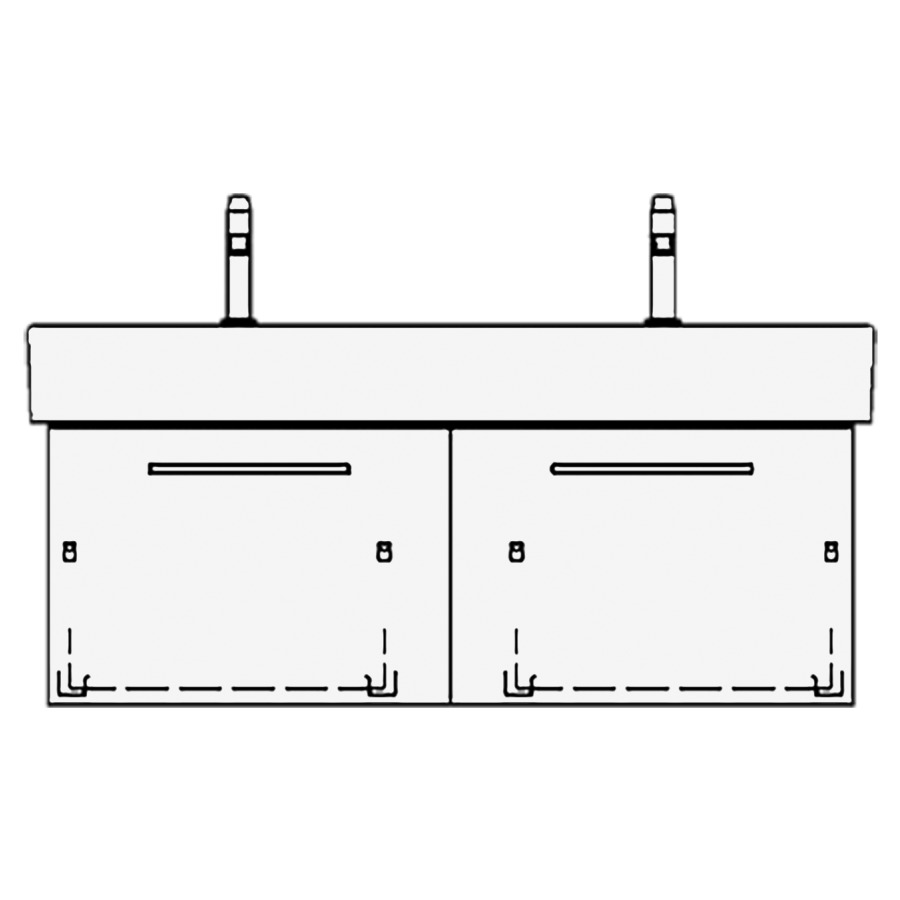 Élément inférieur
MEMENTO/2.0 RANA
114,0 x 40,0 x 44,0 cm
pour lavabo Memento 120 cm
avec 2 robinets
2 éléments à chacune 1 tiroir