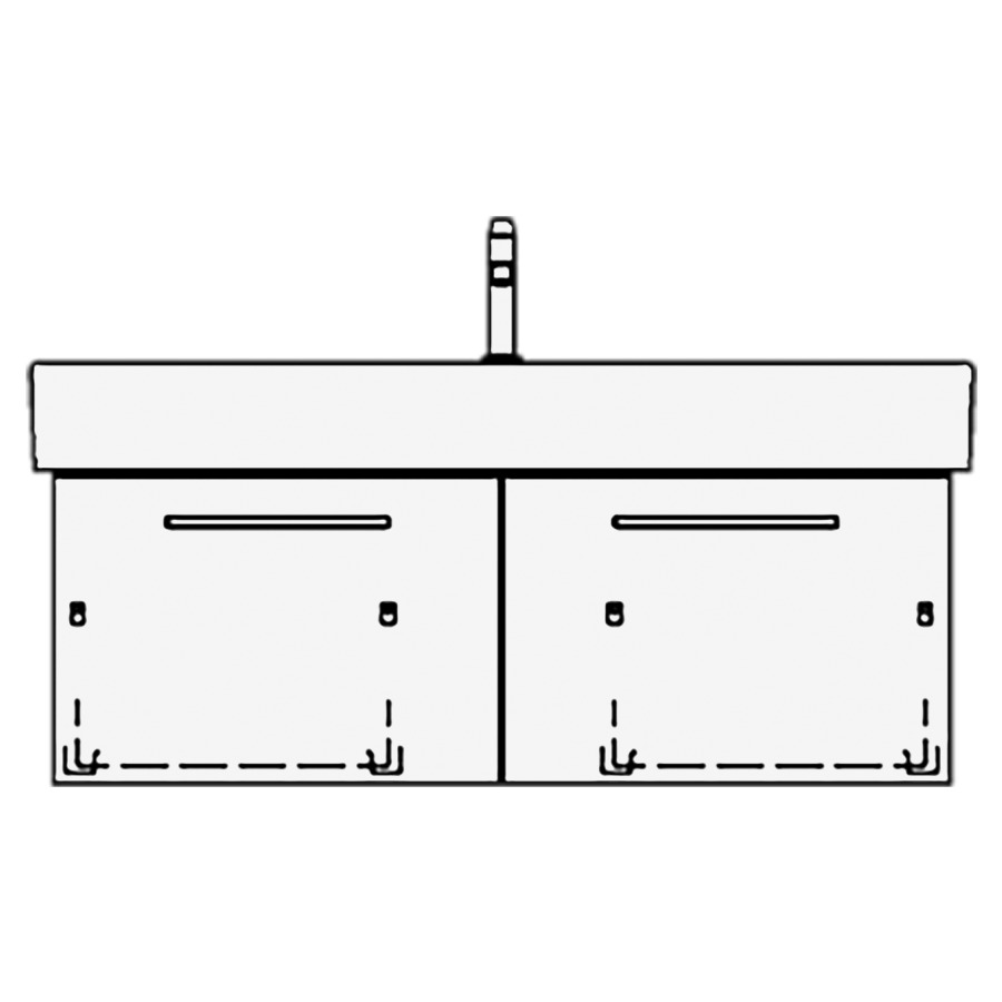 Élément inférieur
MEMENTO/2.0 RANA
114,0 x 40,0 x 44,0 cm
pour lavabo Memento 120 cm
avec 1 robinet
2 éléments à chacune 1 tiroir