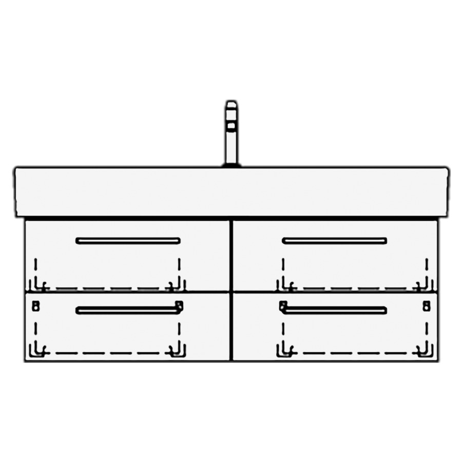 Élément inférieur
MEMENTO/2.0 RANA
114,0 x 40,0 x 44,0 cm
pour lavabo Memento 120 cm
avec 1 robinet
2 éléments à chacune 2 tiroirs