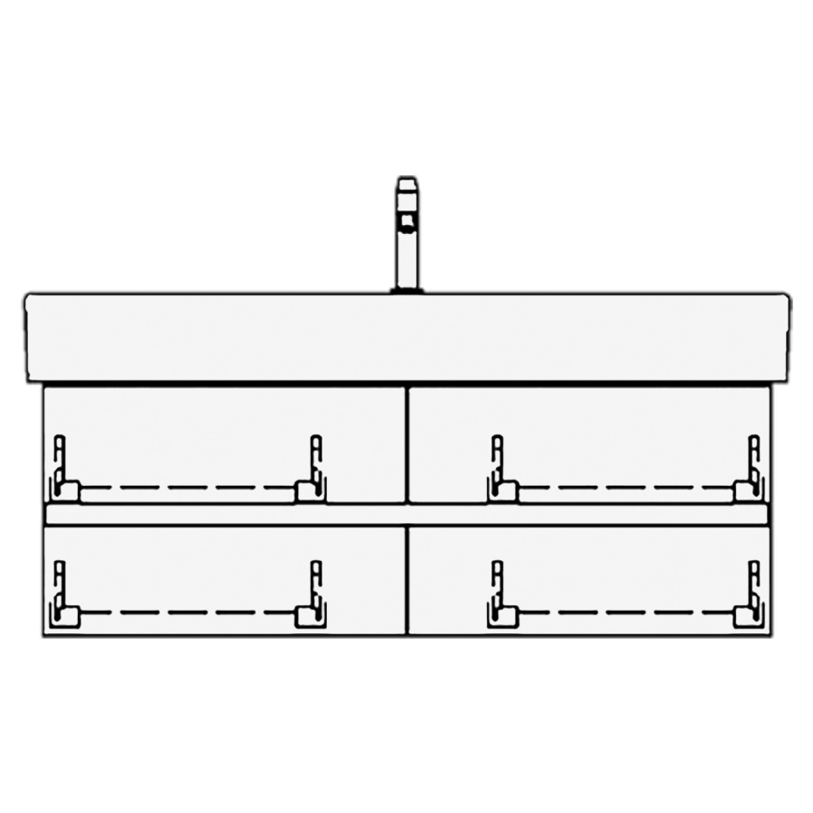 Élément inférieur
MEMENTO/2.0 GATTO
114,0 x 40,0 x 44,0 cm
pour lavabo Memento 120 cm
avec 1 robinet
2 éléments à chacune 2 tiroirs