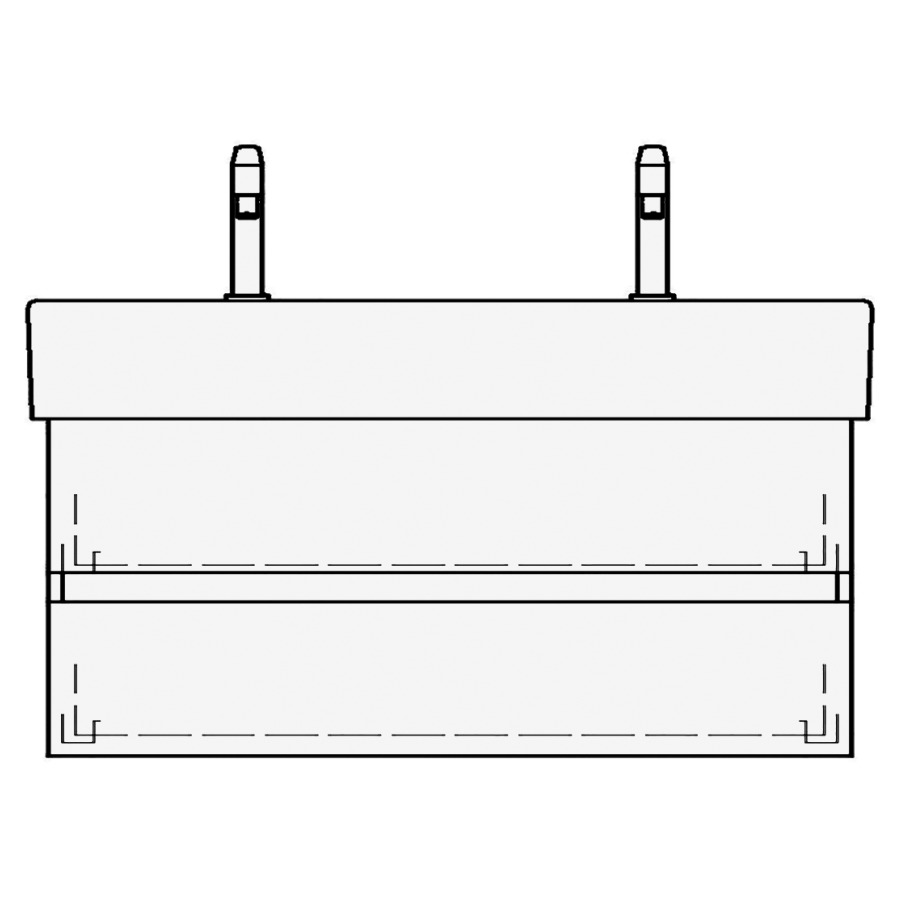 Élément inférieur LIVING CITY
TORO, 96,0 x 40,0 x 44,0 cm
pour lavabo Living City 100 cm
avec 2 robinets
élément à 2 tiroirs