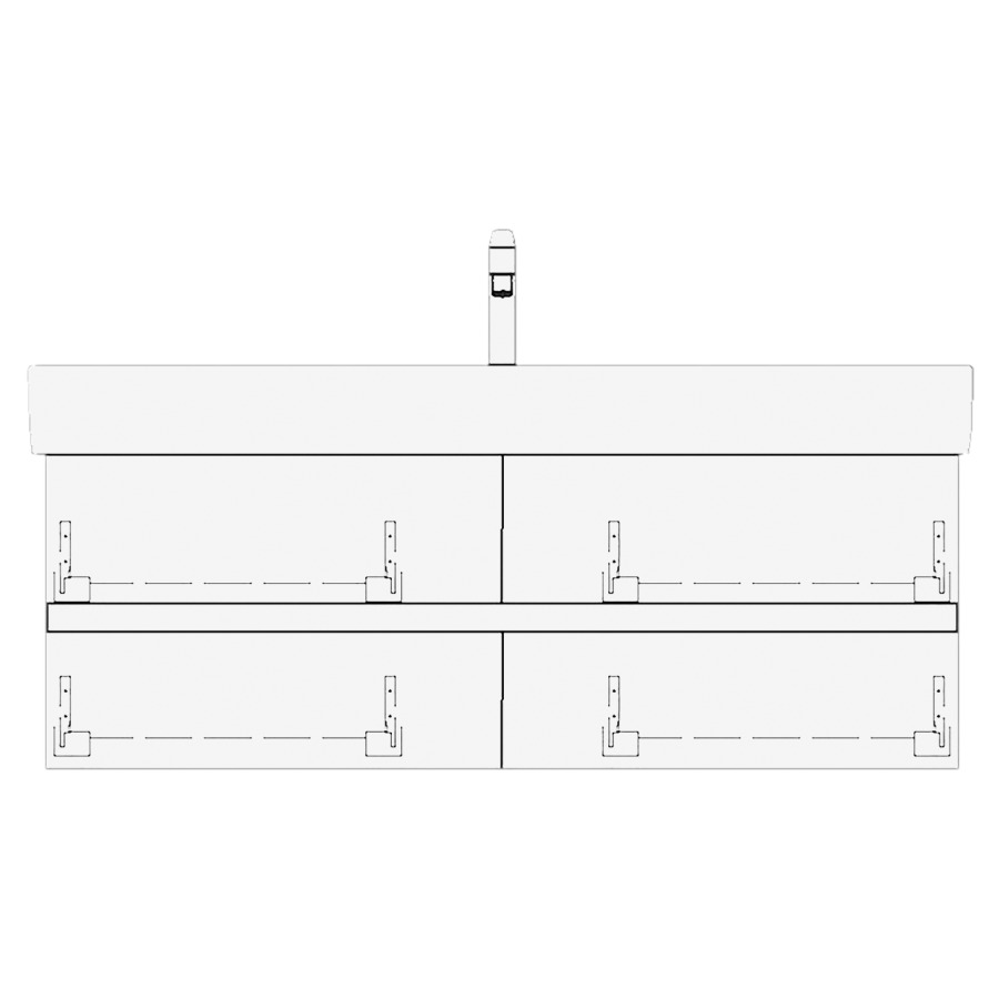 Élément inférieur VAL GATTO
115,0 x 40,0 x 39,0 cm
pour lavabo Val 120 cm
1 robinet, 2 éléments
à chacune 2 tiroirs