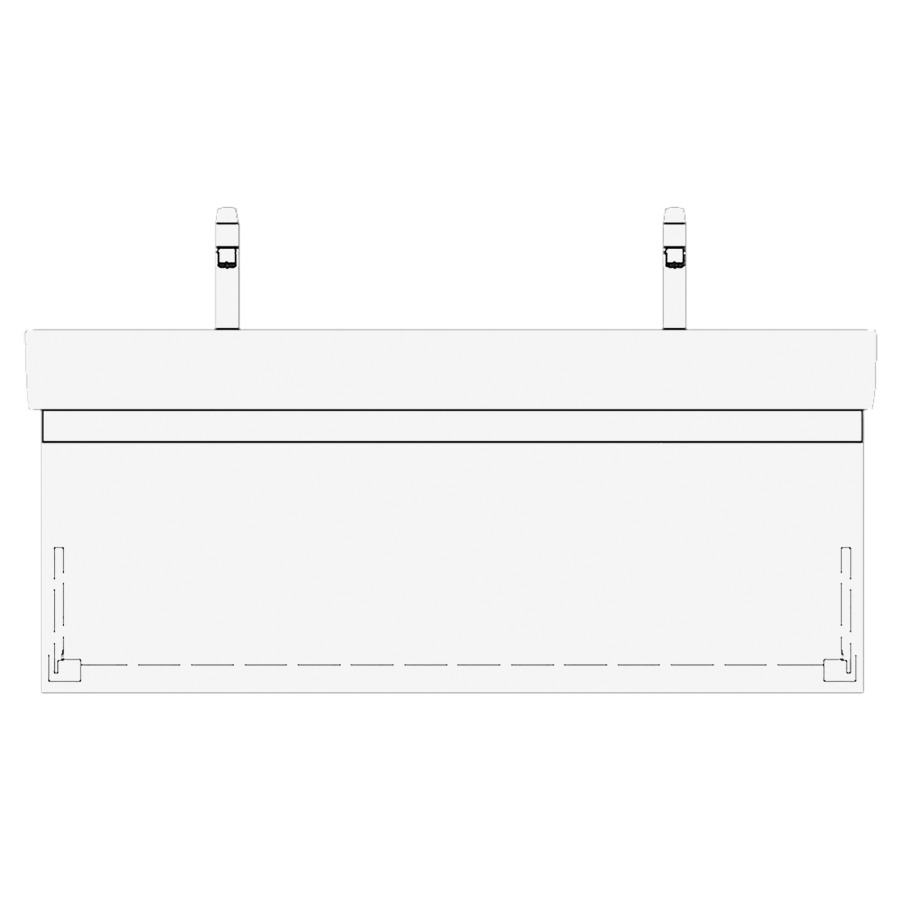 Élément inférieur VAL GATTO
115,0 x 40,0 x 39,0 cm
pour lavabo Val 120 cm
avec 2 robinets, élément
à 1 tiroir