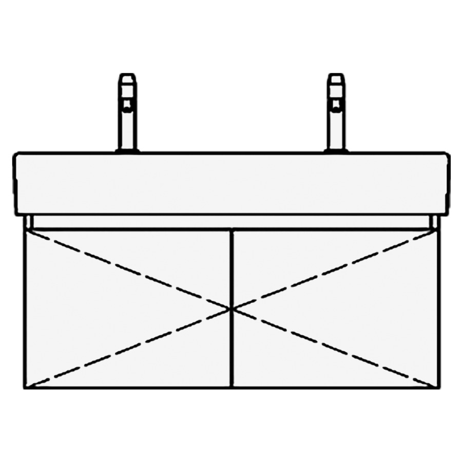 Élément inférieur
MEMENTO/2.0 TORO
94,0 x 40,0 x 44,0 cm
pour lavabo Memento/2.0 100 cm
avec 2 robinets
armoire de tablette, 2 portes
sans tablette