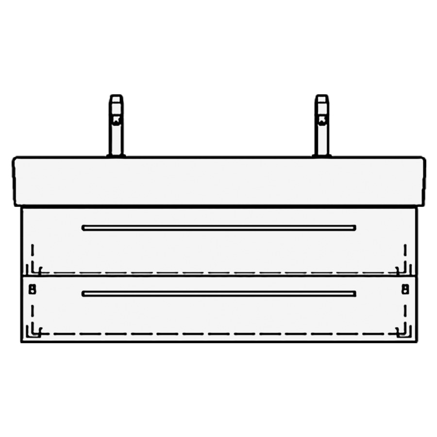 Élément inférieur
MEMENTO/2.0 TORO
114,0 x 40,0 x 44,0 cm
pour lavabo Memento/2.0 120 cm
avec 2 robinets
élément à 2 tiroirs