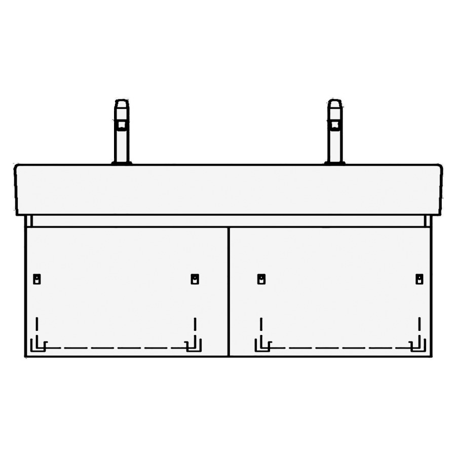 Élément inférieur
EMENTO/2.0 TORO
114,0 x 40,0 x 44,0 cm
pour lavabo Memento/2.0 120 cm
avec 2 robinets
2 éléments à chacune 1 tiroir