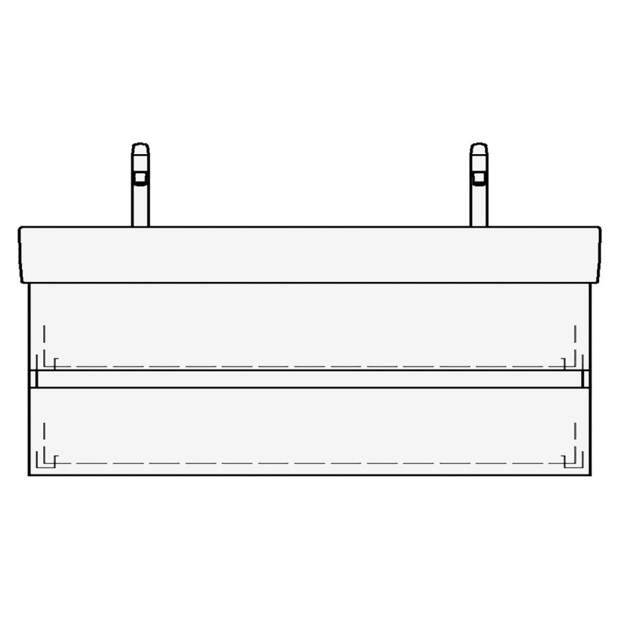 Élément inférieur VAL TORO
115,0 x 44,0 x 40,0 cm
pour lavabo double Val 120 cm
élément à 2 tiroirs