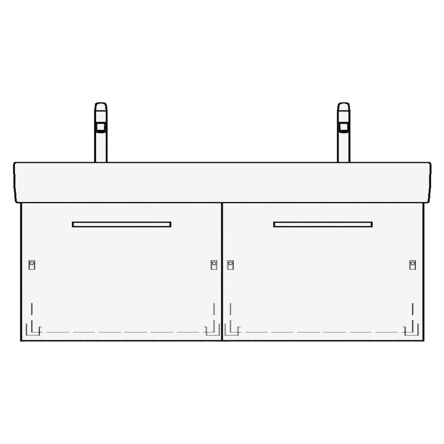 Élément inférieur VAL ASINO
115,0 x 44,0 x 40,0 cm
pour lavabo double Val 120 cm
2 éléments à chacune 1 tiroir