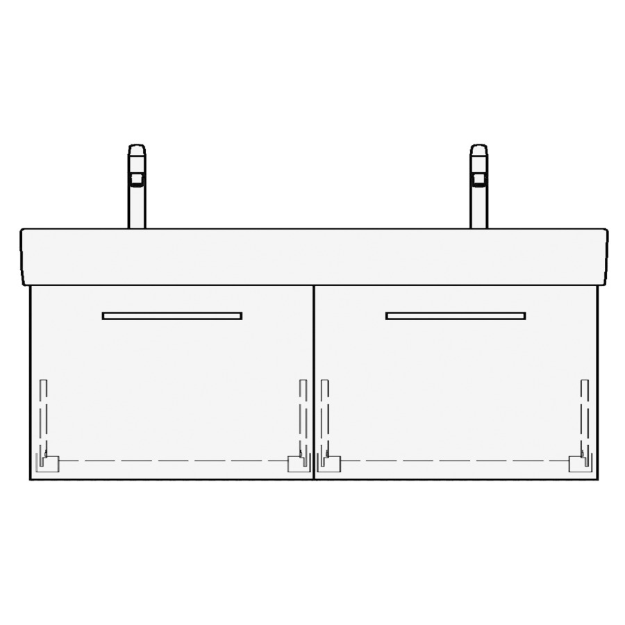 Élément inférieur VAL RANA
115,0 x 44,0 x 40,0 cm
pour lavabo double Val 120 cm
2 éléments à chacune 1 tiroir
