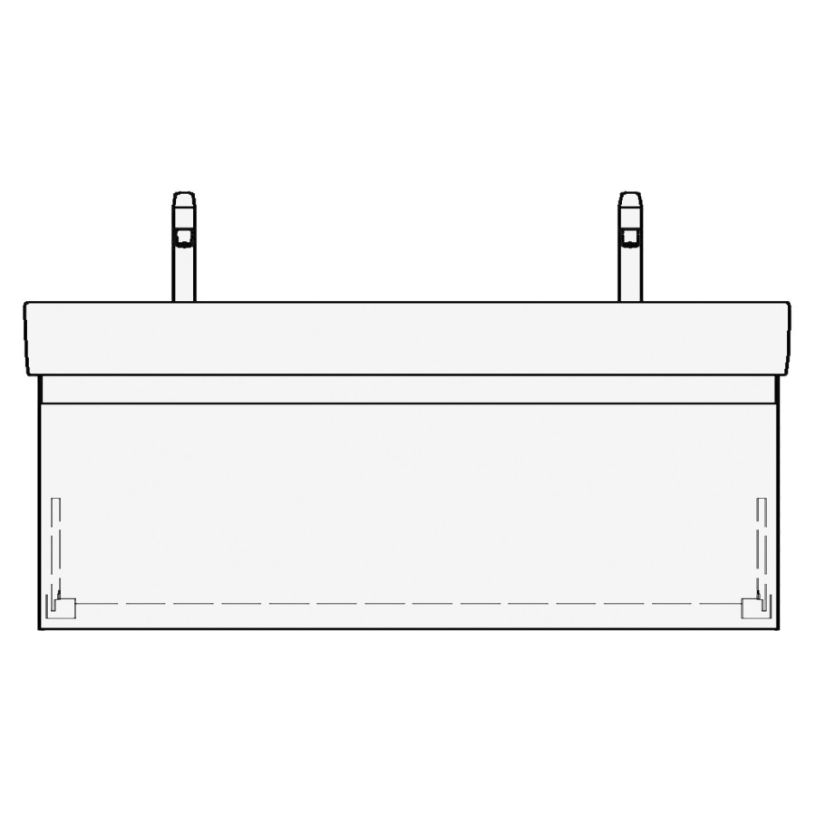Élément inférieur VAL GATTO
115,0 x 44,0 x 40,0 cm
pour lavabo double Val 120 cm
élément à 1 tiroir