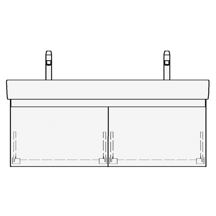 Élément inférieur VAL GATTO
115,0 x 44,0 x 40,0 cm
pour lavabo double Val 120 cm
2 éléments à chacune 1 tiroir
