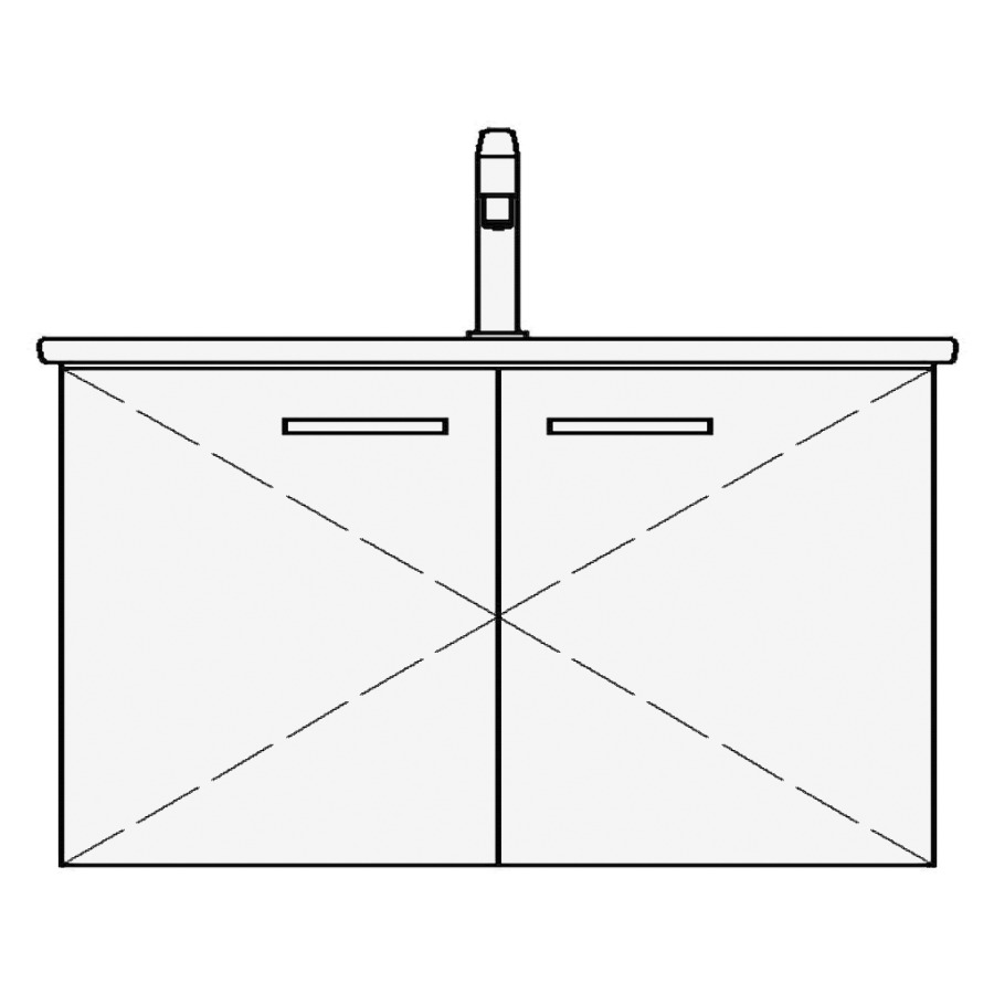 Élément inférieur ME BY
STARCK TORO COMPACT
81,0 x 50,0 x 39,0 cm
pour lavabo Me by Starck 83
Compact, armoire de tablette
2 portes, sans tablette