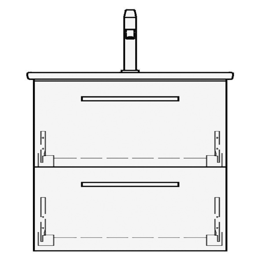 Élément inférieur ME BY
STARCK RANA COMPACT
61,0 x 54,0 x 39,0 cm
pour lavabo Me by Starck 63
Compact, élément à 2 tiroirs