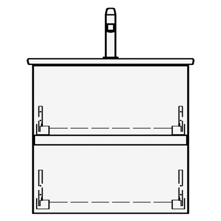 Élément inférieur ME BY
STARCK GATTO COMPACT
61,0 x 58,0 x 39,0 cm
pour lavabo Me by Starck 63
Compact, élément à 2 tiroirs