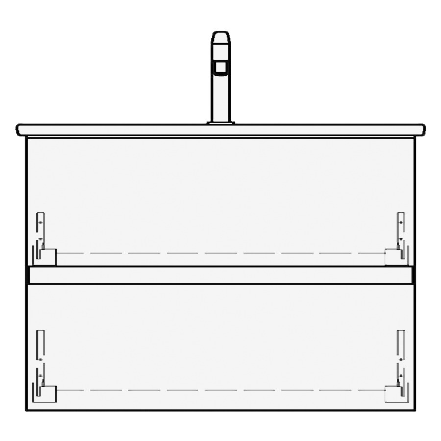Élément inférieur ME BY
STARCK GATTO COMPACT
81,0 x 58,0 x 39,0 cm
pour lavabo Me by Starck 83
Compact, élément à 2 tiroirs