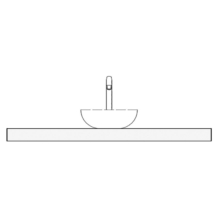 Table de lavabo 130 stratifié
130,0 x 51,0 x 8,0/10,0 cm
pour 1 lavabo à poser
entraxe selon les indications
consoles inclus