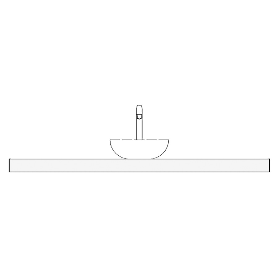 Table de lavabo 160 stratifié
160,0 x 51,0 x 8,0/10,0 cm
pour 1 lavabo à poser
entraxe selon les indications
consoles inclus