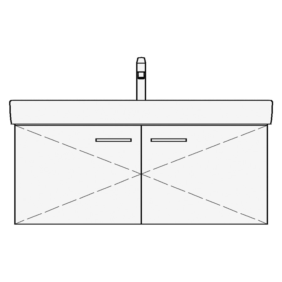Élément inférieur MODERNA R
TORO
97,0 x 45,0 x 38,0 cm
pour lavabo Moderna R 104 cm
armoire de tablette, 2 portes
sans tablette
