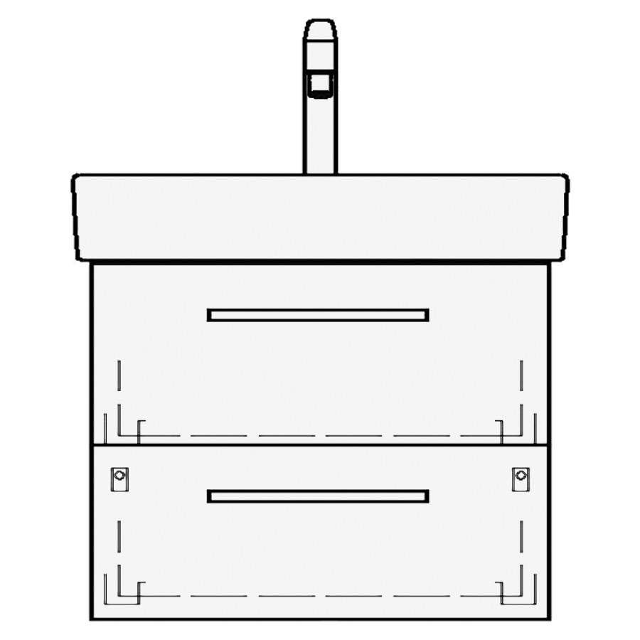 Élément inférieur MODERNA R
ASINO
55,0 x 50,0 x 38,0 cm
pour lavabo Moderna R 62 cm
élément à 2 tiroirs