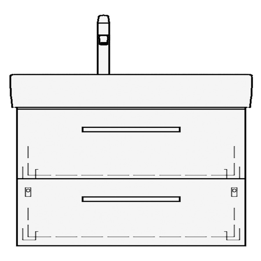 Élément inférieur MODERNA R
ASINO
63,0 x 50,0 x 38,0 cm
pour lavabo Moderna R 70 cm
tablette à droite, élément à
2 tiroirs