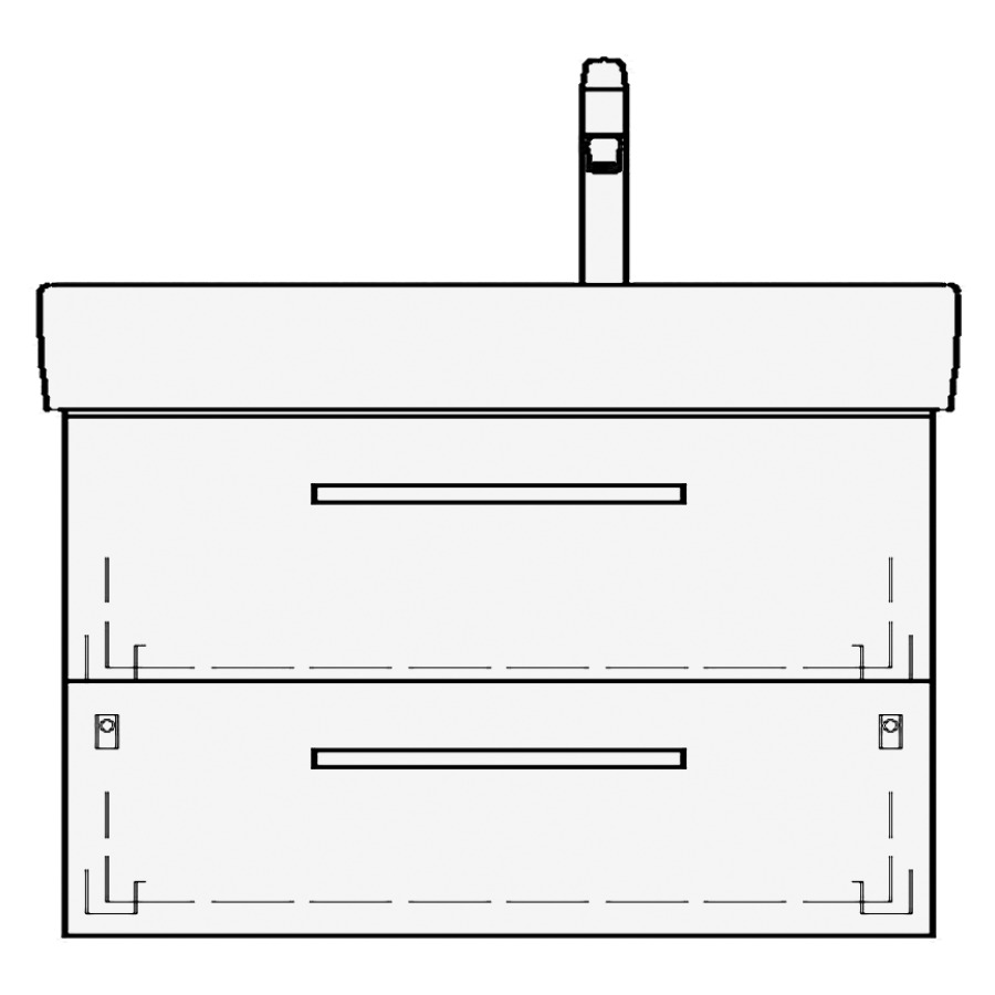 Élément inférieur MODERNA R
ASINO
63,0 x 50,0 x 38,0 cm
pour lavabo Moderna R 70 cm
tablette à gauche, élément à
2 tiroirs