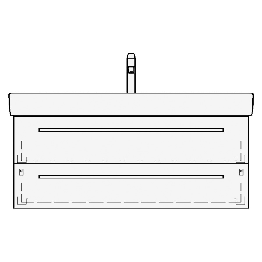 Élément inférieur MODERNA R
ASINO
97,0 x 50,0 x 38,0 cm
pour lavabo Moderna R 104 cm
élément à 2 tiroirs