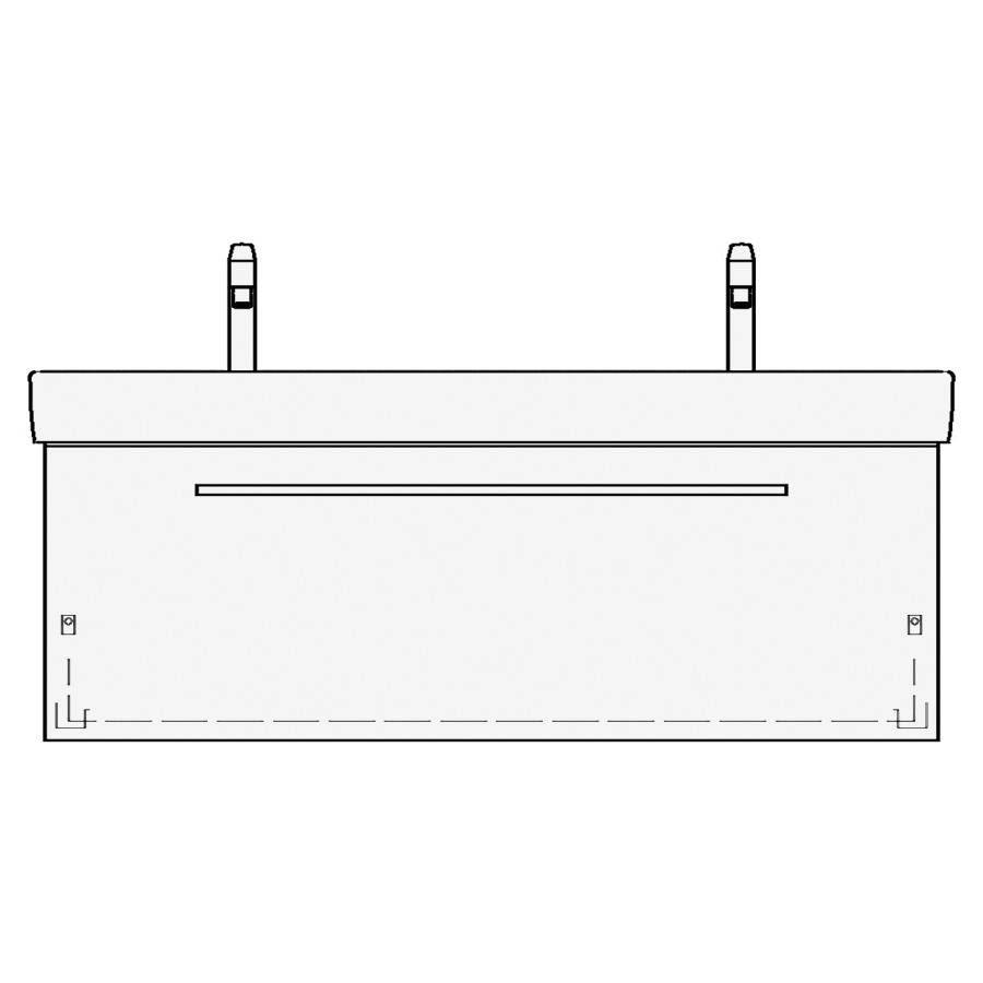 Élément inférieur MODERNA R
ASINO
117,0 x 45,0 x 38,0 cm
pour lavabo double Moderna
R 124 cm, élément à 1 tiroir