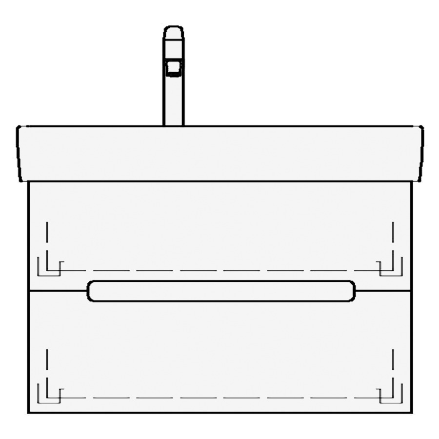 Élément inférieur MODERNA R
LORO
63,0 x 45,0 x 39,0 cm
pour lavabo Moderna R 70 cm
tablette à droite, élément à
2 tiroirs