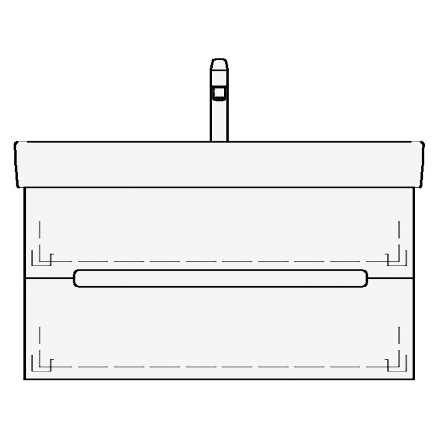 Élément inférieur MODERNA R
LORO
77,0 x 45,0 x 39,0 cm
pour lavabo Moderna R 84 cm
élément à 2 tiroirs