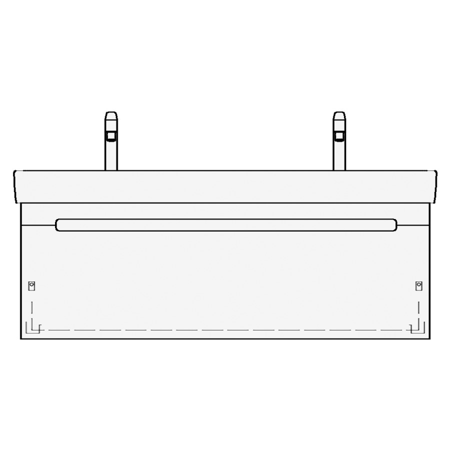 Élément inférieur MODERNA R
LORO
117,0 x 40,0 x 39,0 cm
pour lavabo double Moderna
R 124 cm, élément à 1 tiroir