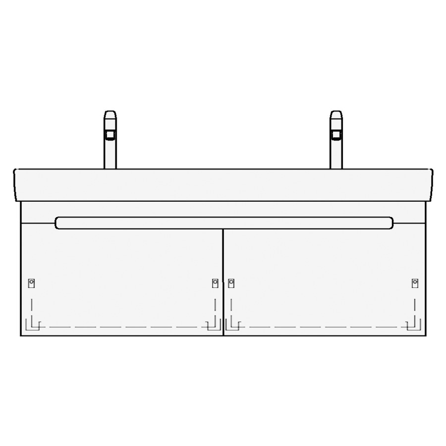 Élément inférieur MODERNA R
LORO
117,0 x 40,0 x 39,0 cm
pour lavabo double Moderna
R 124 cm, 2 éléments à chacune
1 tiroir