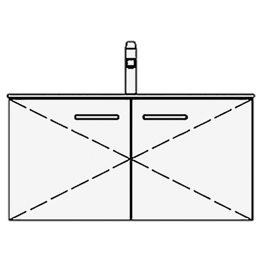 Élément inférieur VIVA TORO
79,0 x 46,0 x 47,0 cm
pour lavabo Viva 80 cm
armoire de tablette, 2 portes
sans tablette