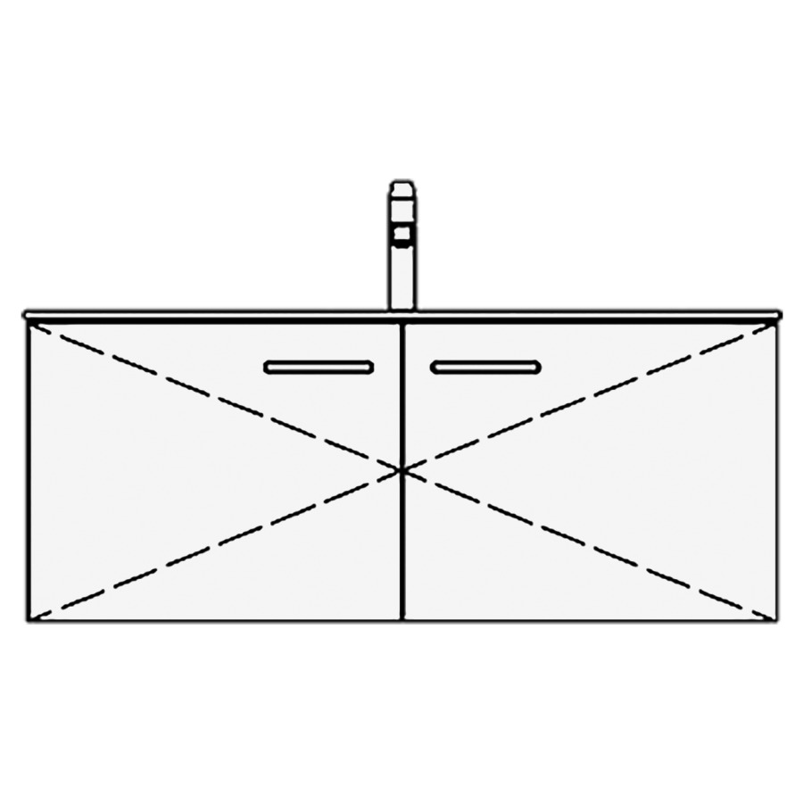 Élément inférieur VIVA TORO
99,0 x 46,0 x 47,0 cm
pour lavabo Viva 100 cm
armoire de tablette, 2 portes
sans tablette