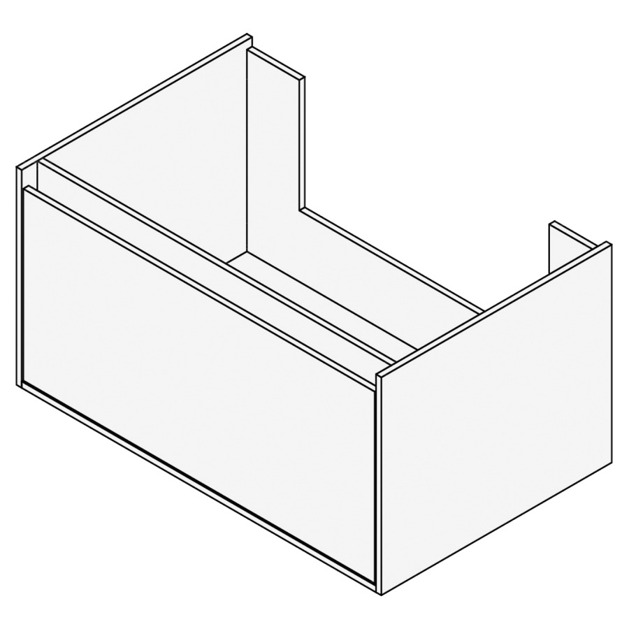 Élément inférieur GROOVE
80 x 40 x 45-55 cm
élément à 1 tiroir
Legrabox noir, pour 1 lavabo