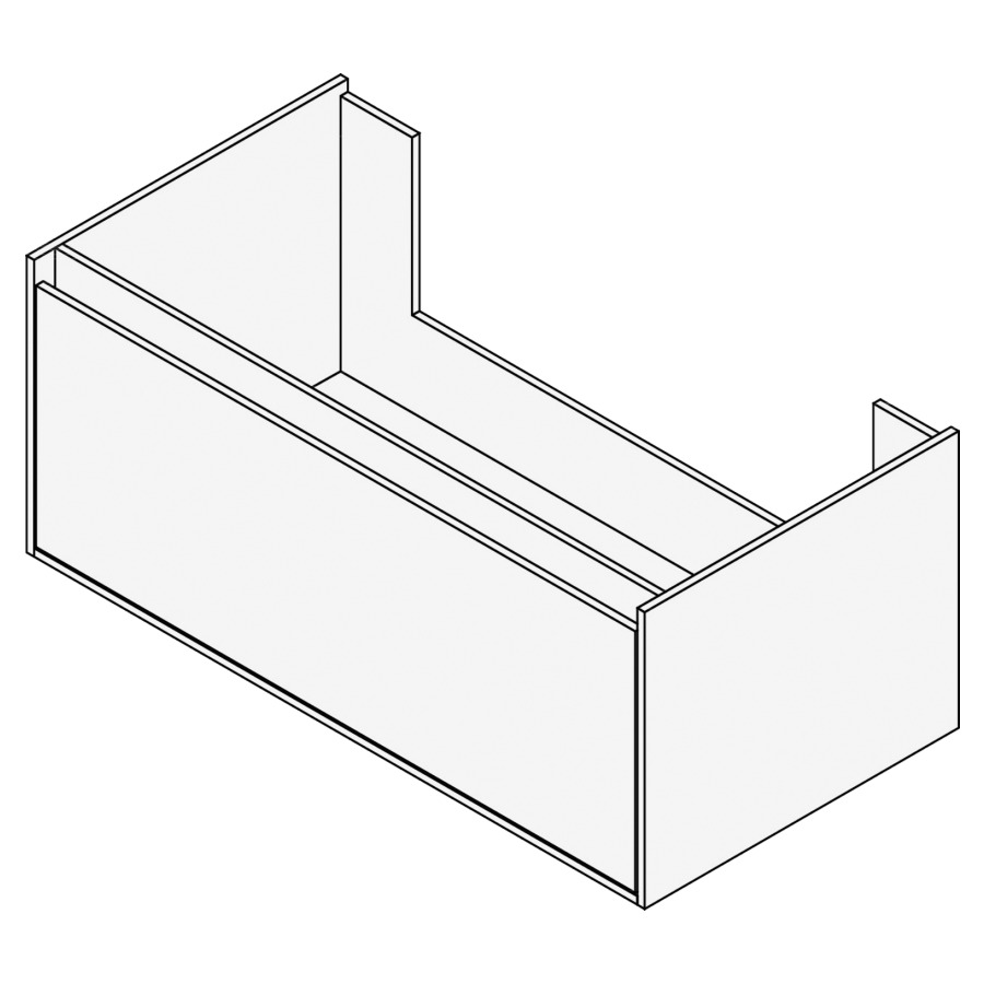 Élément inférieur GROOVE
100 x 40 x 45-55 cm
élément à 1 tiroir
Legrabox noir, pour 1 lavabo