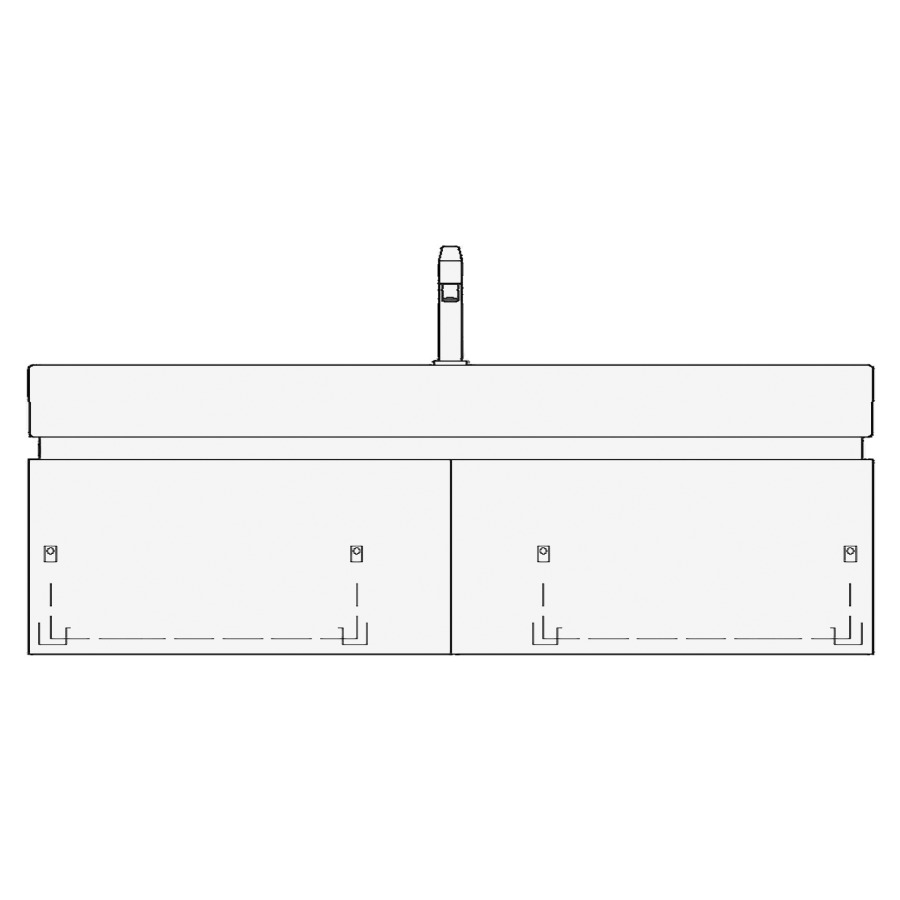 Élément inférieur PALACE-AIDA
120,0 x 33,5 x 37,0 cm
pour lavabo Palace 120 cm
élément à 2 tiroirs
