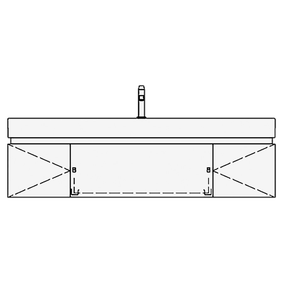 Élément inférieur PALACE-AIDA
150,0 x 33,5 x 37,0 cm
pour lavabo Palace 150 cm
armoire de tablette
à gauche + à droite
sans tablette
élément à 1 tiroir au milieu
