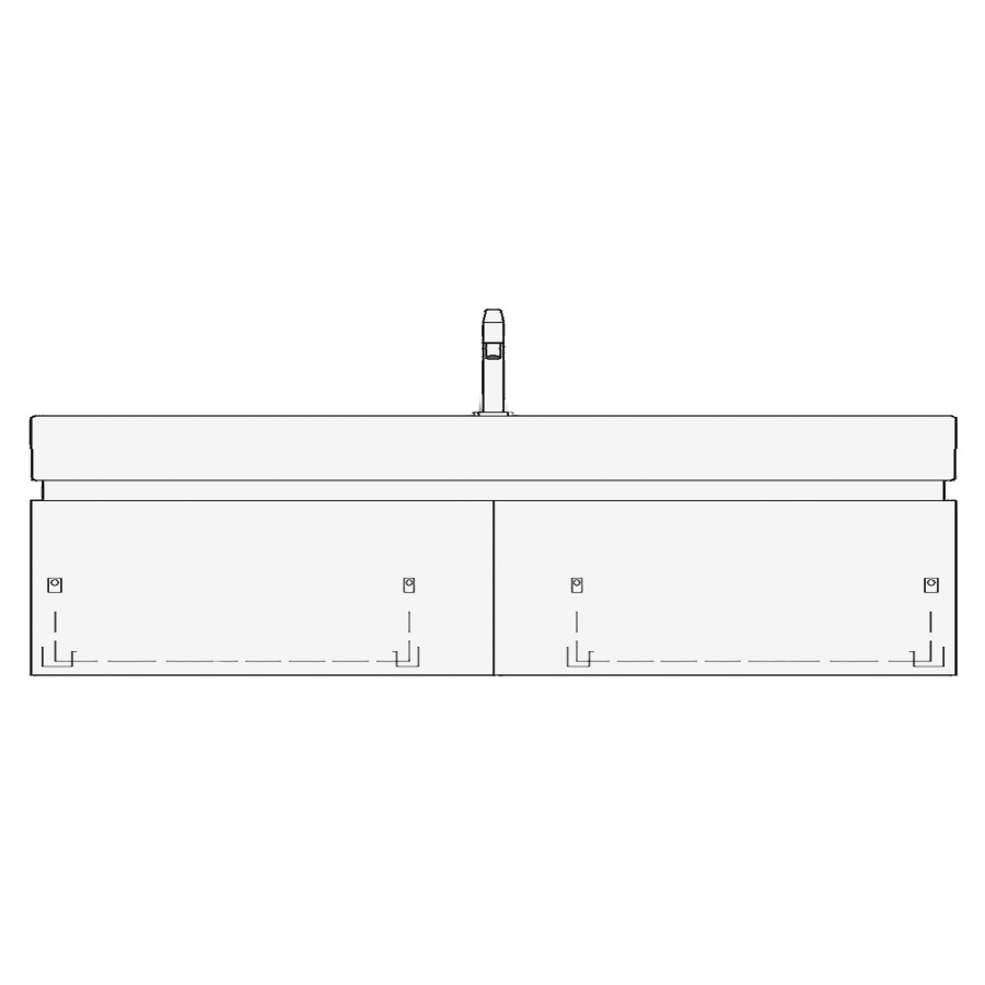 Élément inférieur PALACE-AIDA
180,0 x 33,5 x 37,0 cm
pour lavabo Palace 180 cm
élément à 2 tiroirs