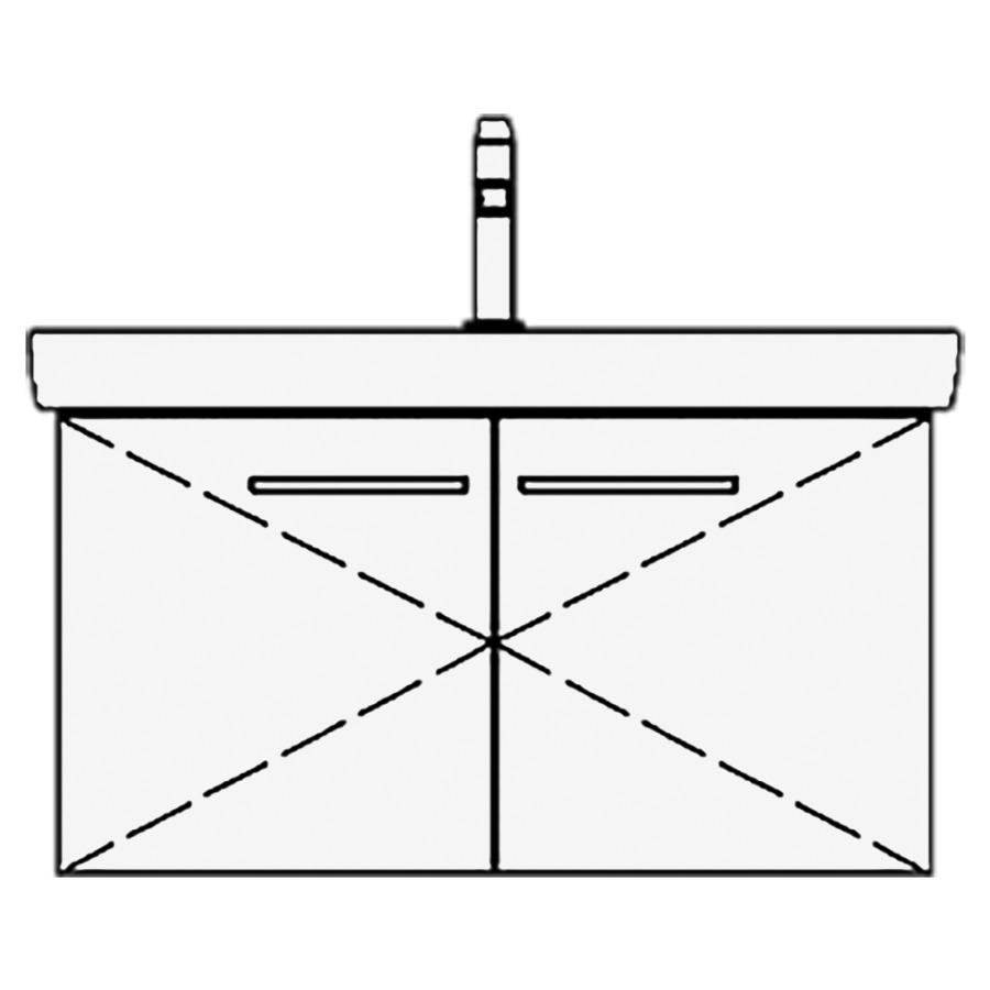 Élément inférieur
SUBWAY 2 TORO
75,0 x 44,0 x 44,0 cm
pour lavabo Subway 2.0 80 cm
armoire de tablette, 2 portes
sans tablette