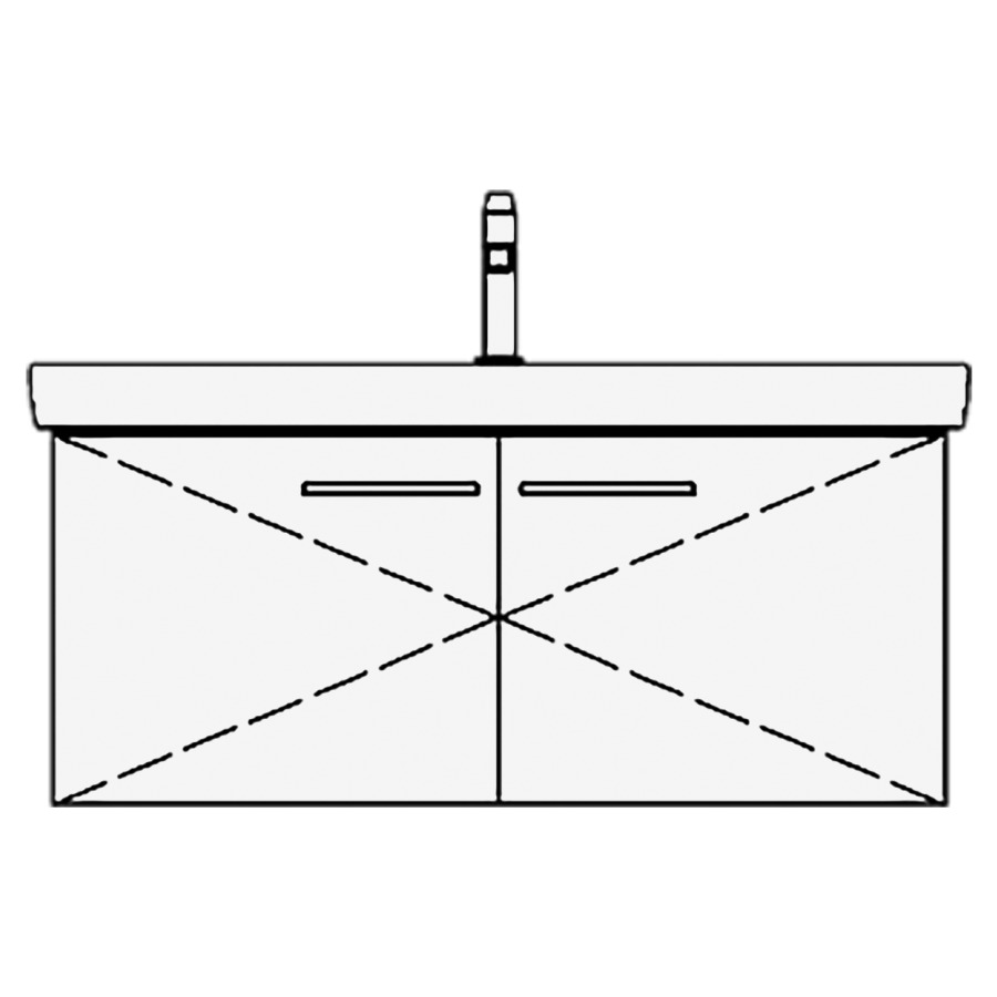 Élément inférieur
SUBWAY 2 TORO
95,0 x 44,0 x 44,0 cm
pour lavabo Subway 2.0 100 cm
armoire de tablette, 2 portes
sans tablette