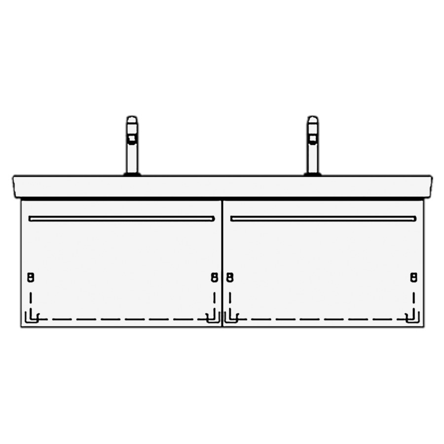Élément inférieur
SUBWAY 2 TORO
125,0 x 46,0 x 44,0 cm
pour lavabo double Subway 2.0
130 cm, 2 éléments à chacune
1 tiroir