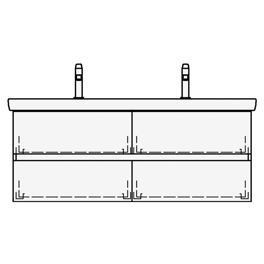 Élément inférieur
SUBWAY 2 TORO
125,0 x 48,0 x 44,0 cm
pour lavabo double Subway 2.0
130 cm, 2 éléments à chacune
2 tiroirs
